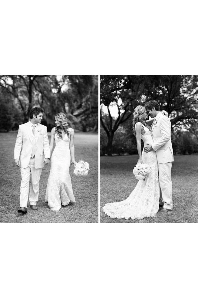 Sheath V-neck Lace Zipper Low-V Back Spring Wedding Dress