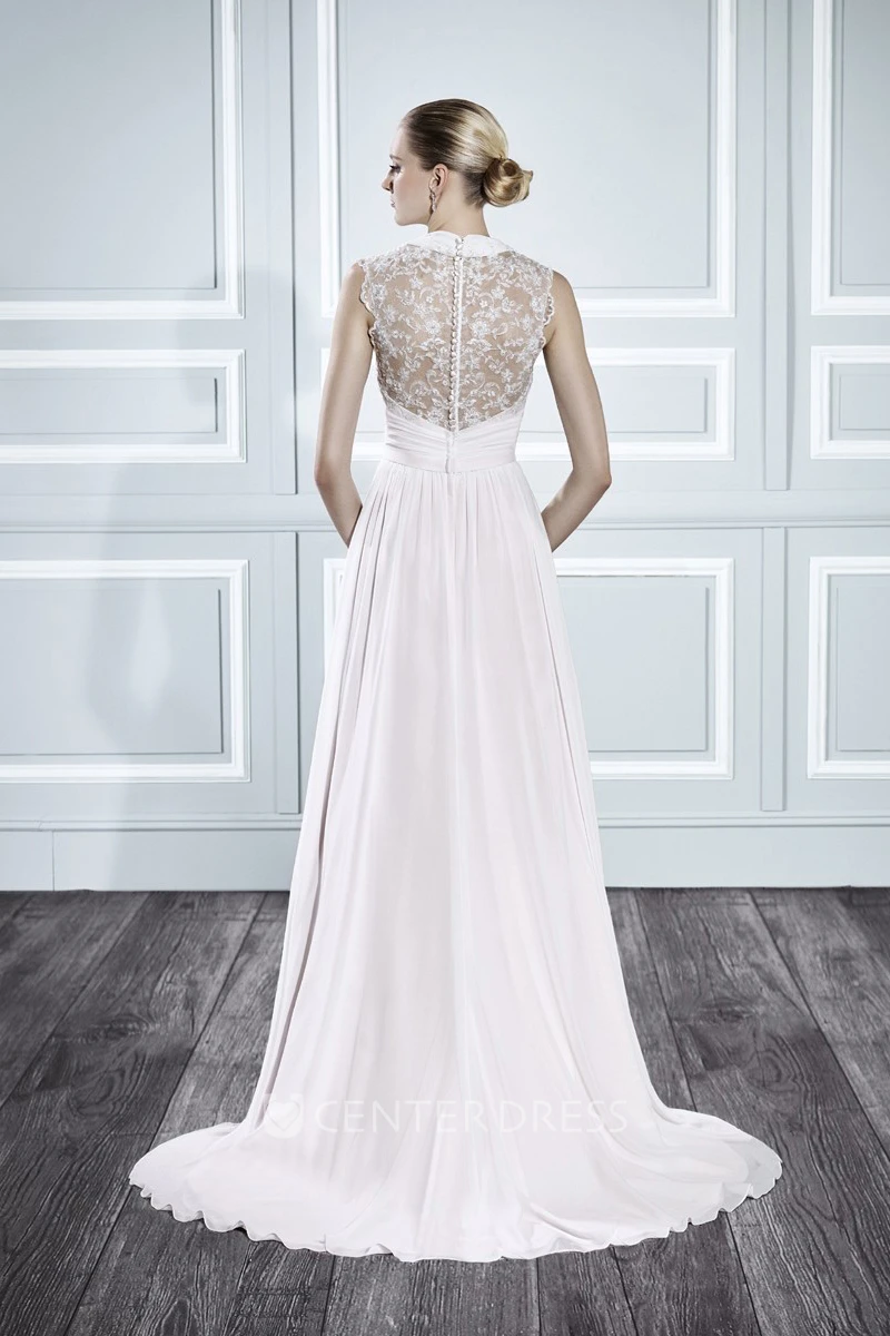 Trumpet Strapless Long Satin Spring Wedding Dress With Ruching And V Back