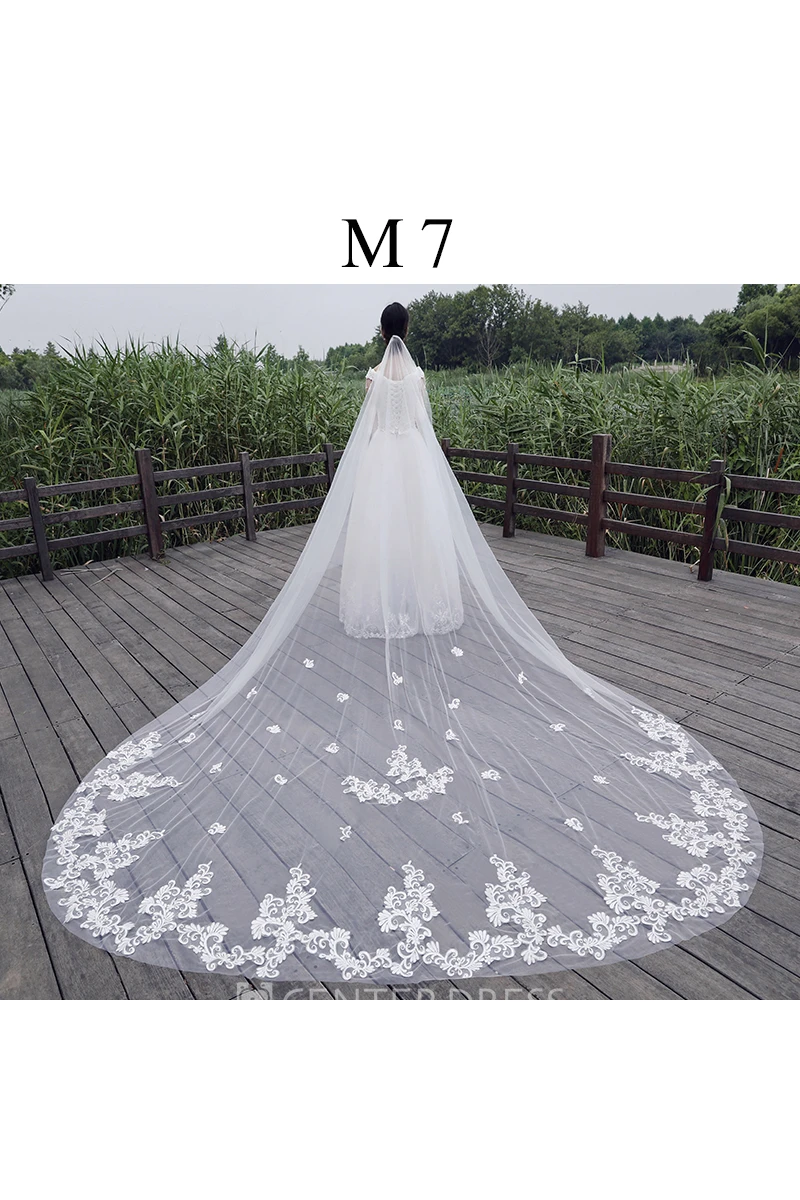 New Korean Style 3 Meters Double-layer Cover Trailing Bride Super Long Super Wide Veil