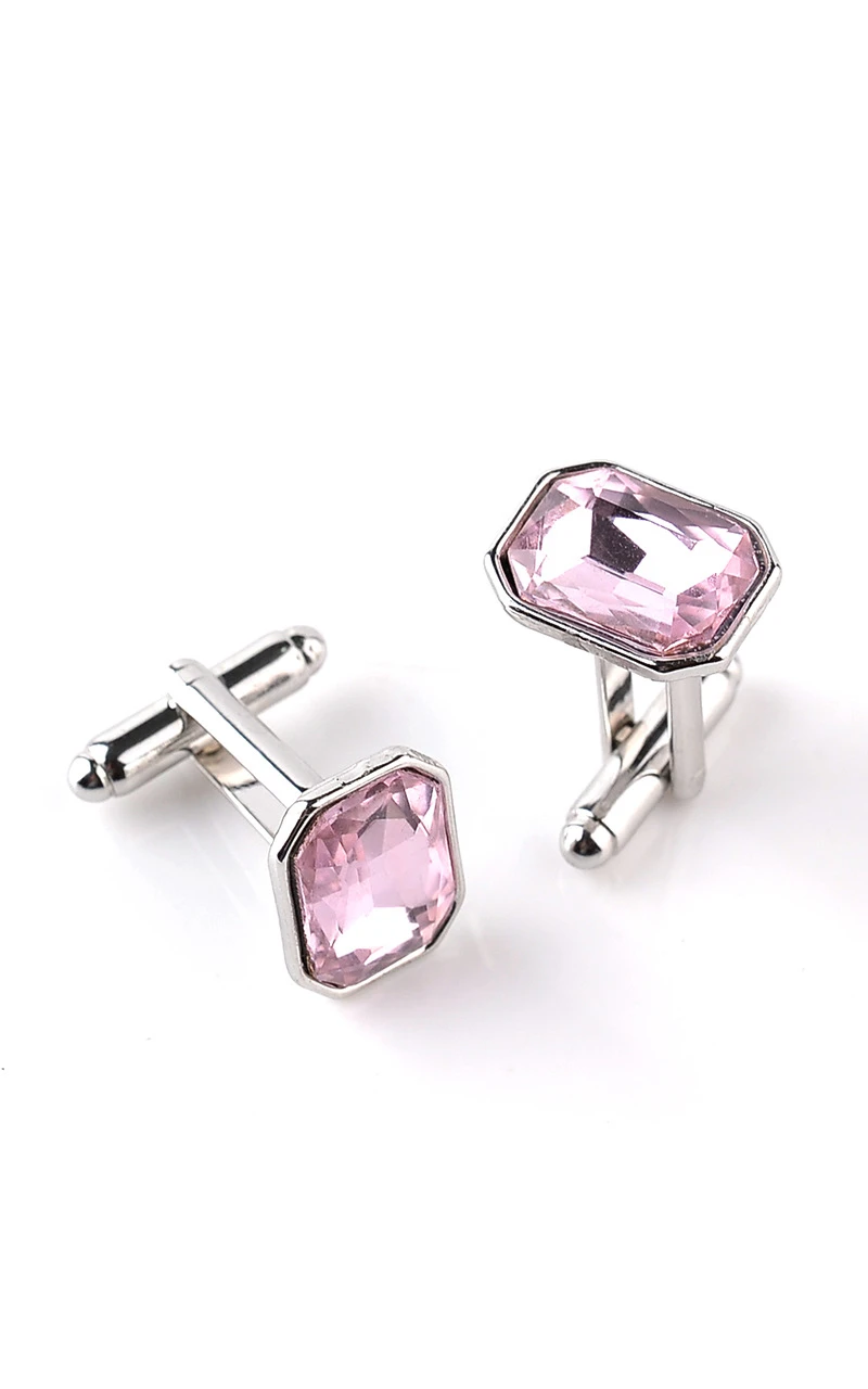 Crystal Alloy Cufflinks-5 Color Options