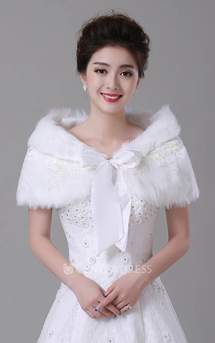 Bridal Thick Cloak Warm Long Coat Fur Coat