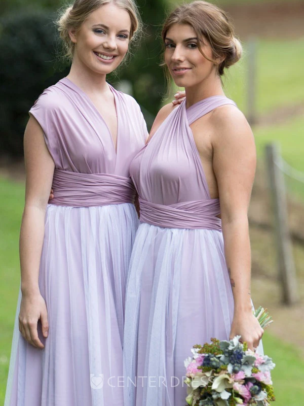 Knee-Length Sleeveless Strapped Ruched Chiffon Bridesmaid Dress