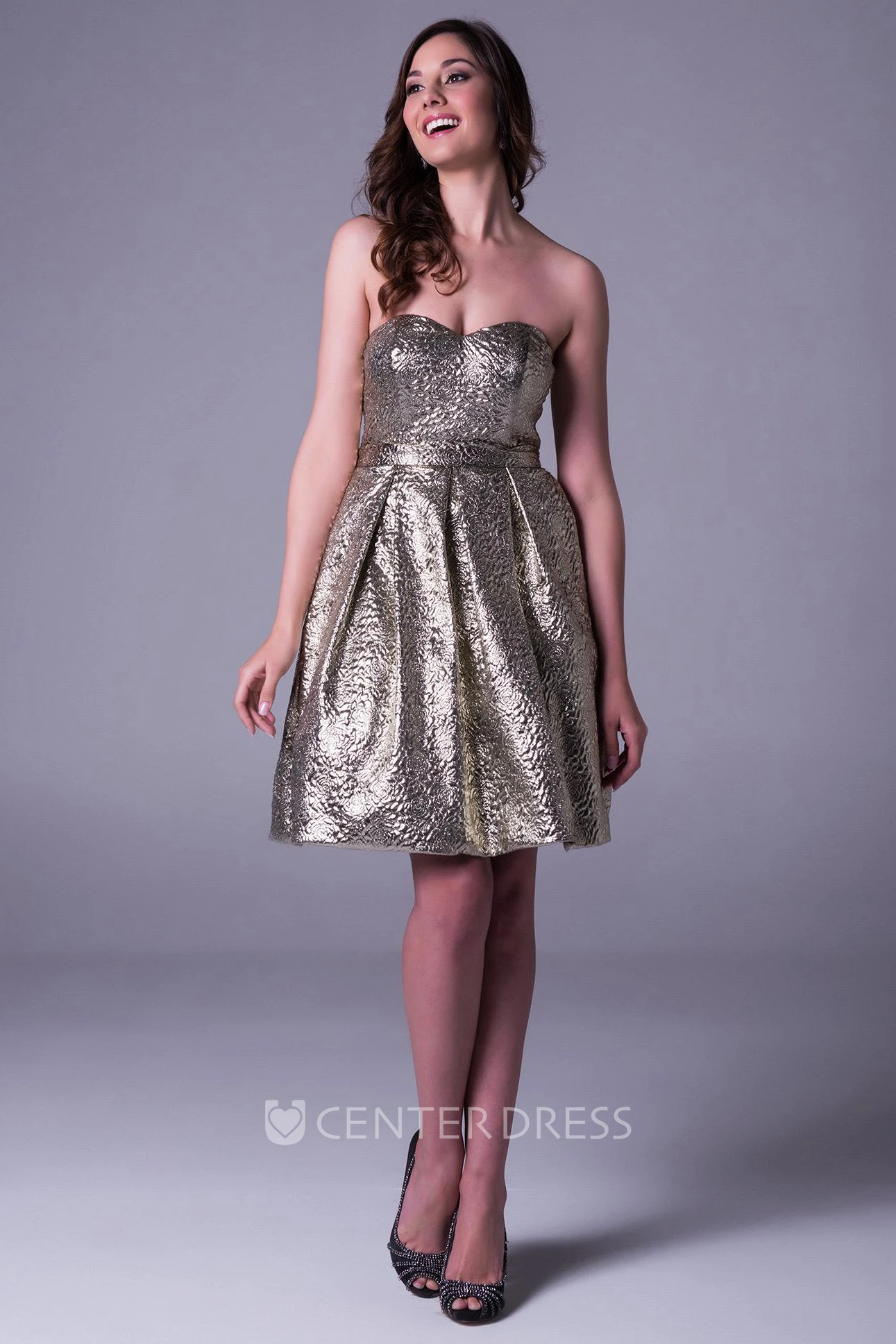 A Line Sleeveless Sweetheart Short Mini Prom Dress