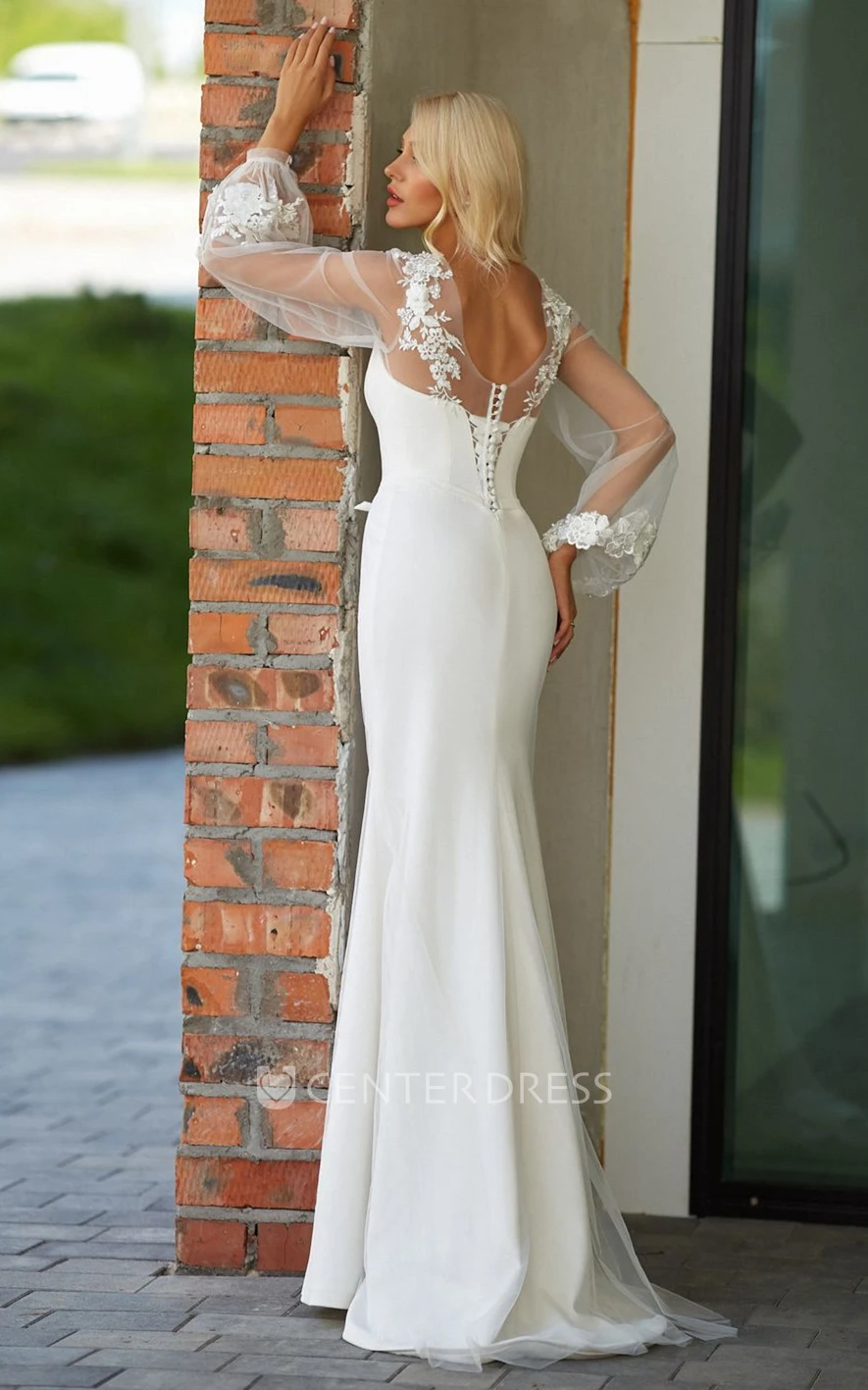 Romantic Mermaid Satin Sweetheart Wedding Dress with Sash