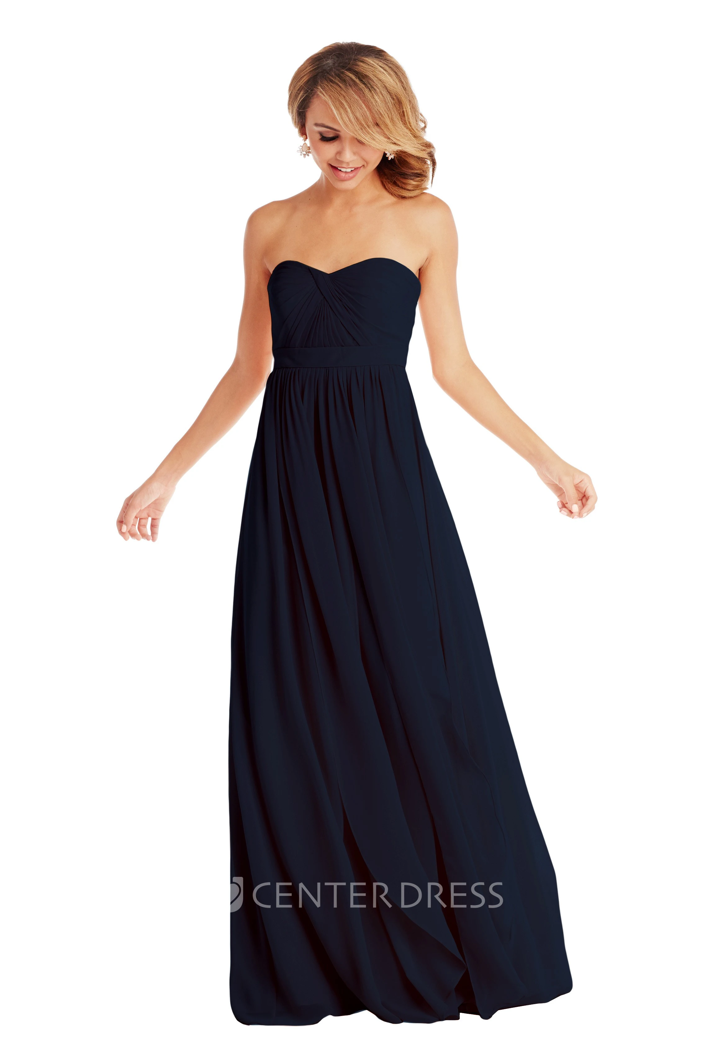 Sleeveless Sweetheart Ruched Chiffon Muti-Color Convertible Bridesmaid Dress With Pleats