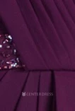 Side Drape Sweetheart Chiffon Long Bridesmaid Dress With Crystal Waist