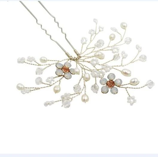 Simple Style Pearl Rhinestone Hair Pins