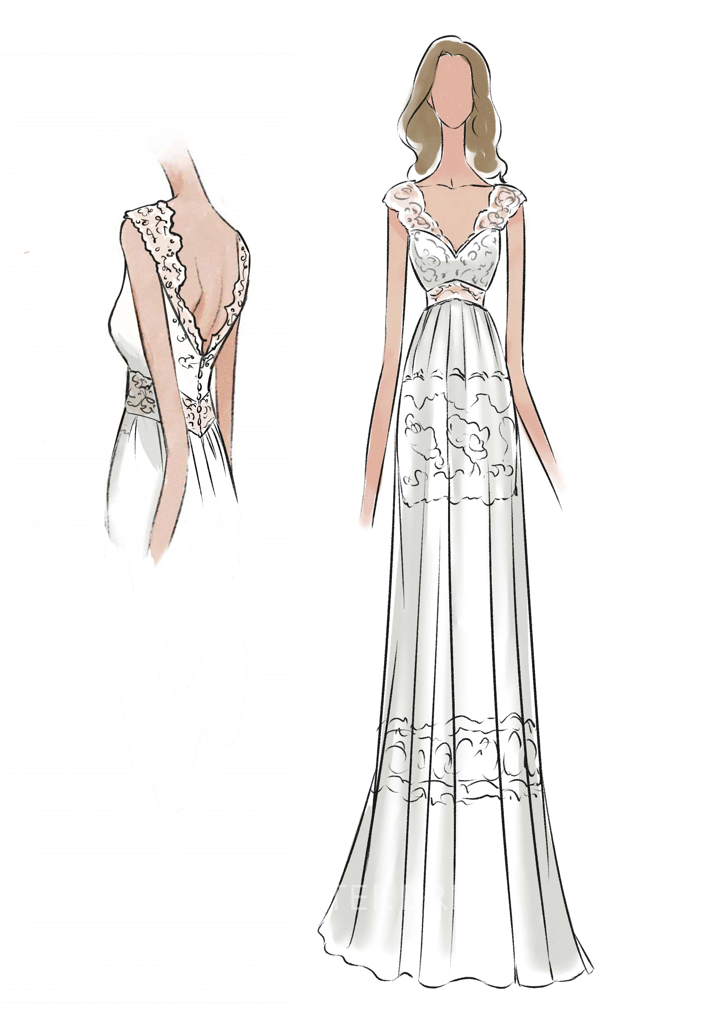 Vintage Modest Floral A-Line Lace Bohemian Winter Wedding Dress Rustic Cap Sleeve Country Tulle Empire Waist Maxi Bridal Gown