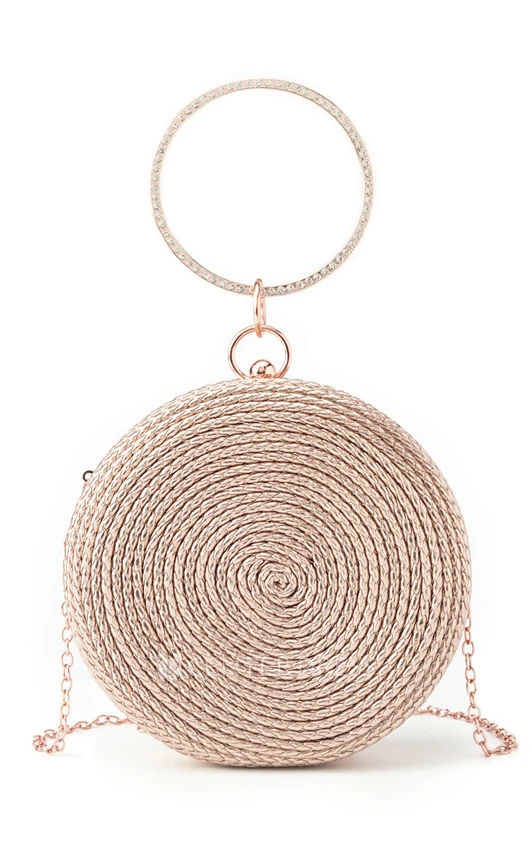 Round Woven Clutch