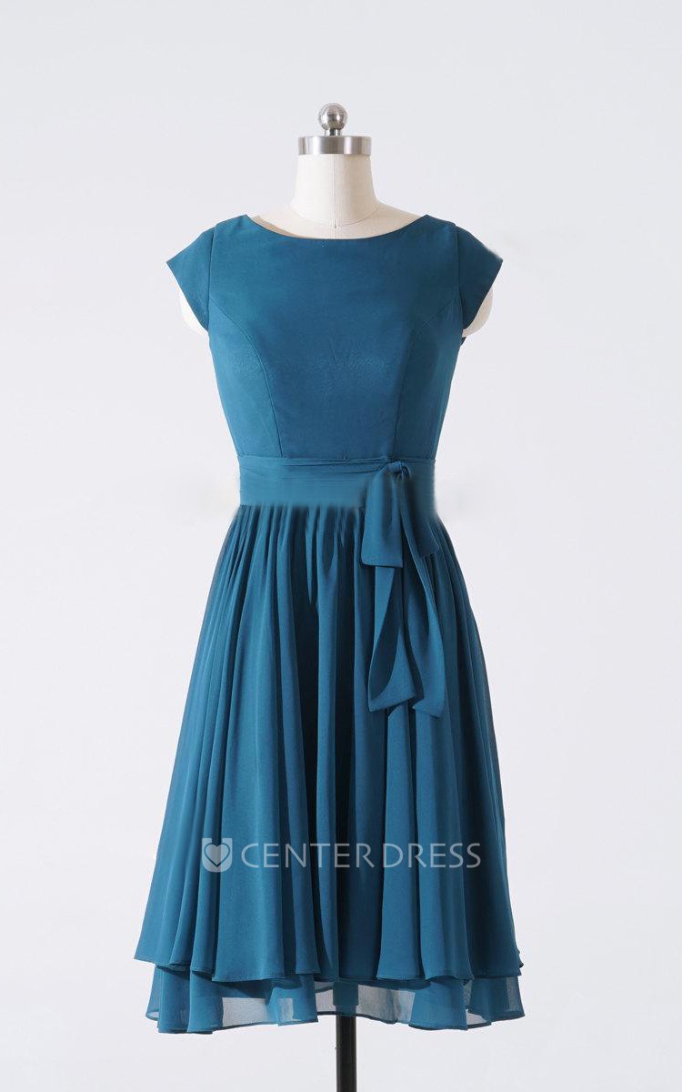 Cap sleeve outlet dresses knee length