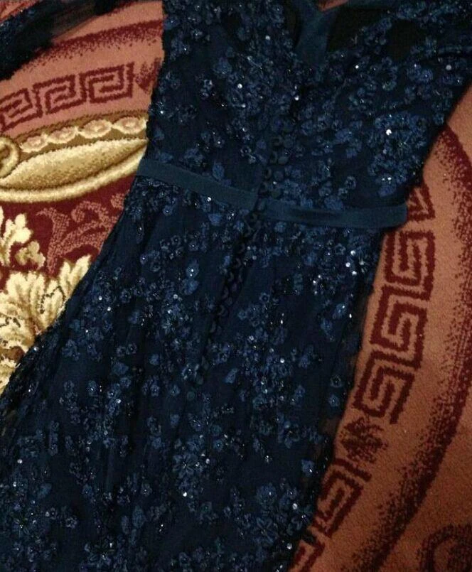 Gorgeous Long Sleeve Appliques Prom Dress Mermaid With Train