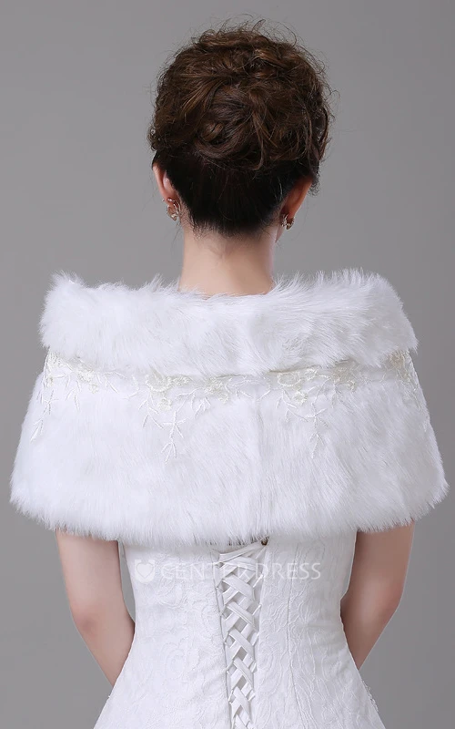 Bridal Thick Cloak Warm Long Coat Fur Coat