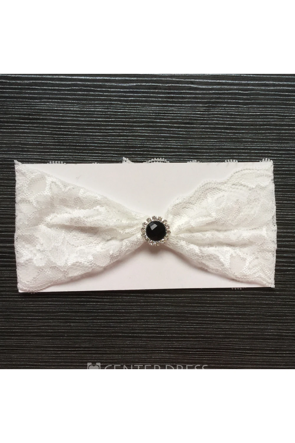 Simple Black Diamond White Lace Elastic Bridal Garter Within 16-23inch