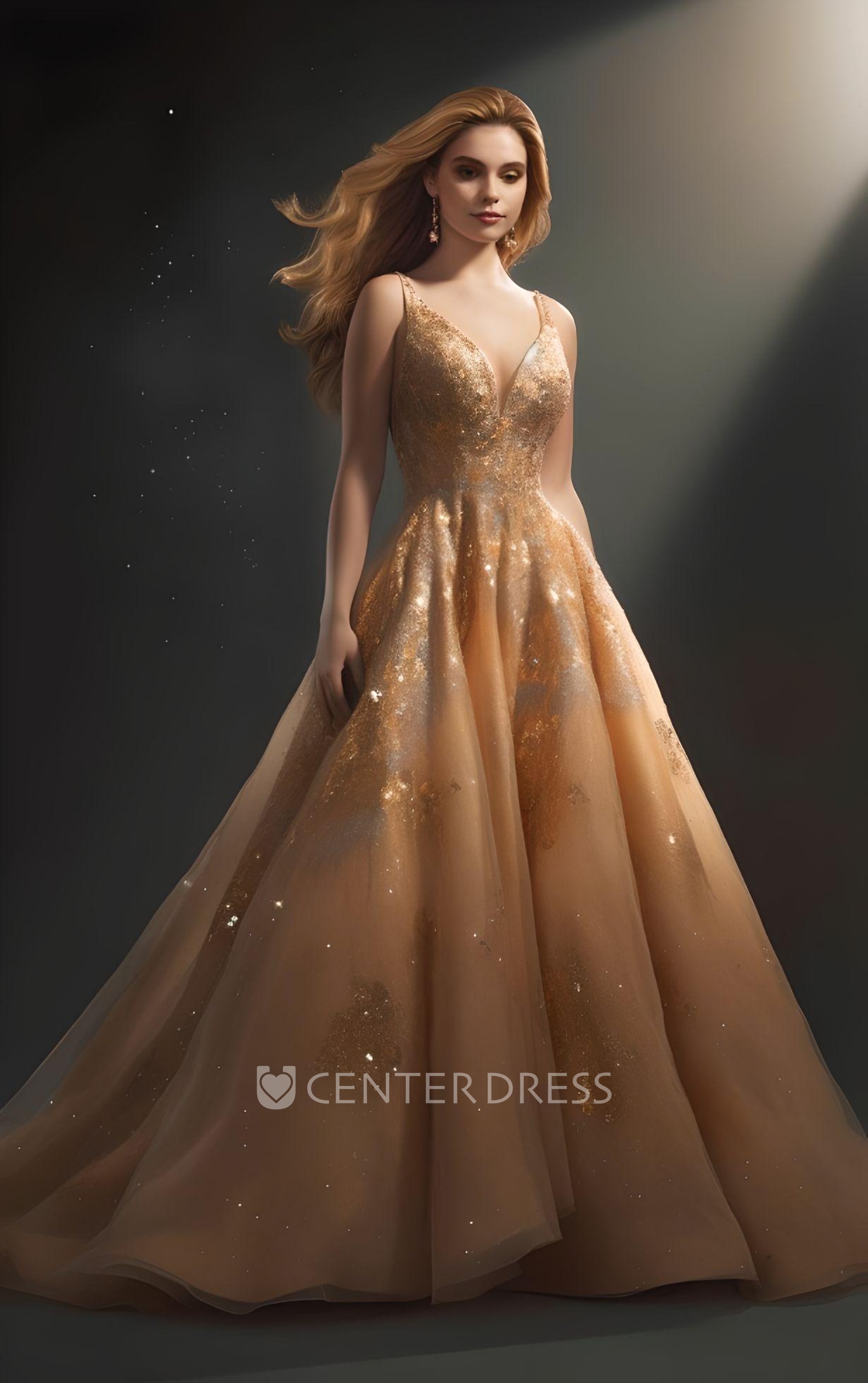 Gold princess shop ball gown