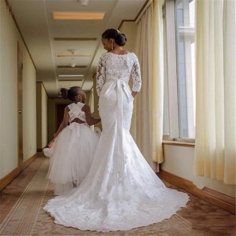 Mermaid Trumpet Off-the-shoulder Lace Zipper Wedding Gown