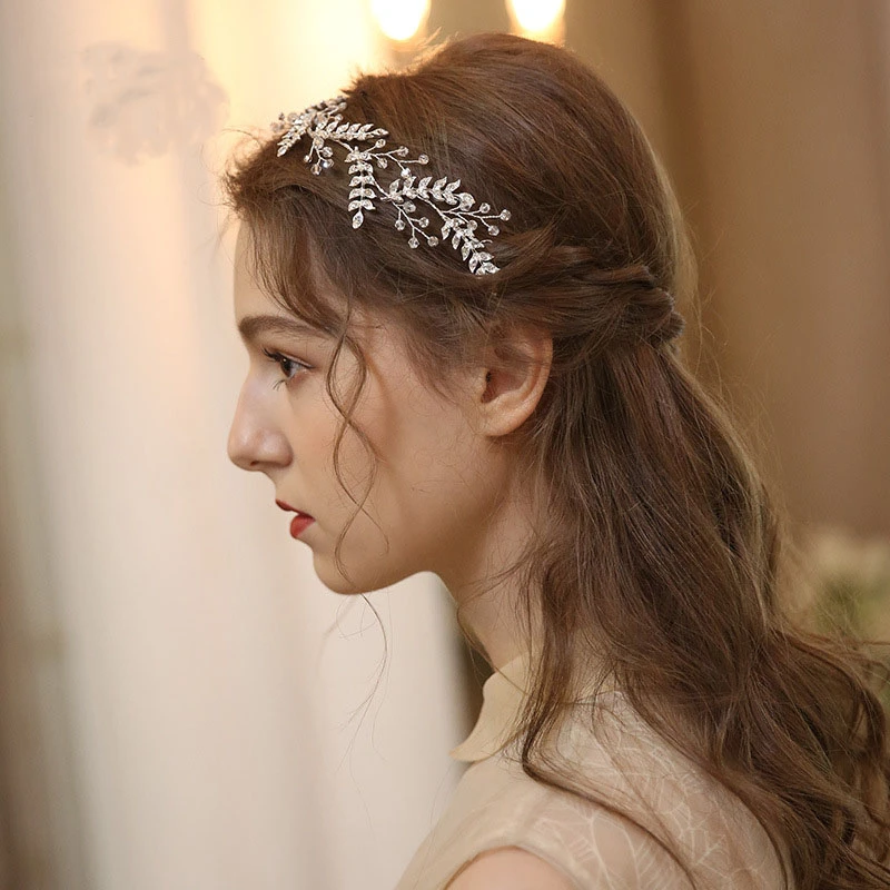 Classical Leaf Style Rhinestone Headbands