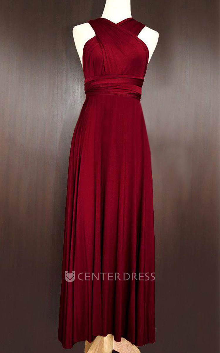 Infinity dress wine sales red