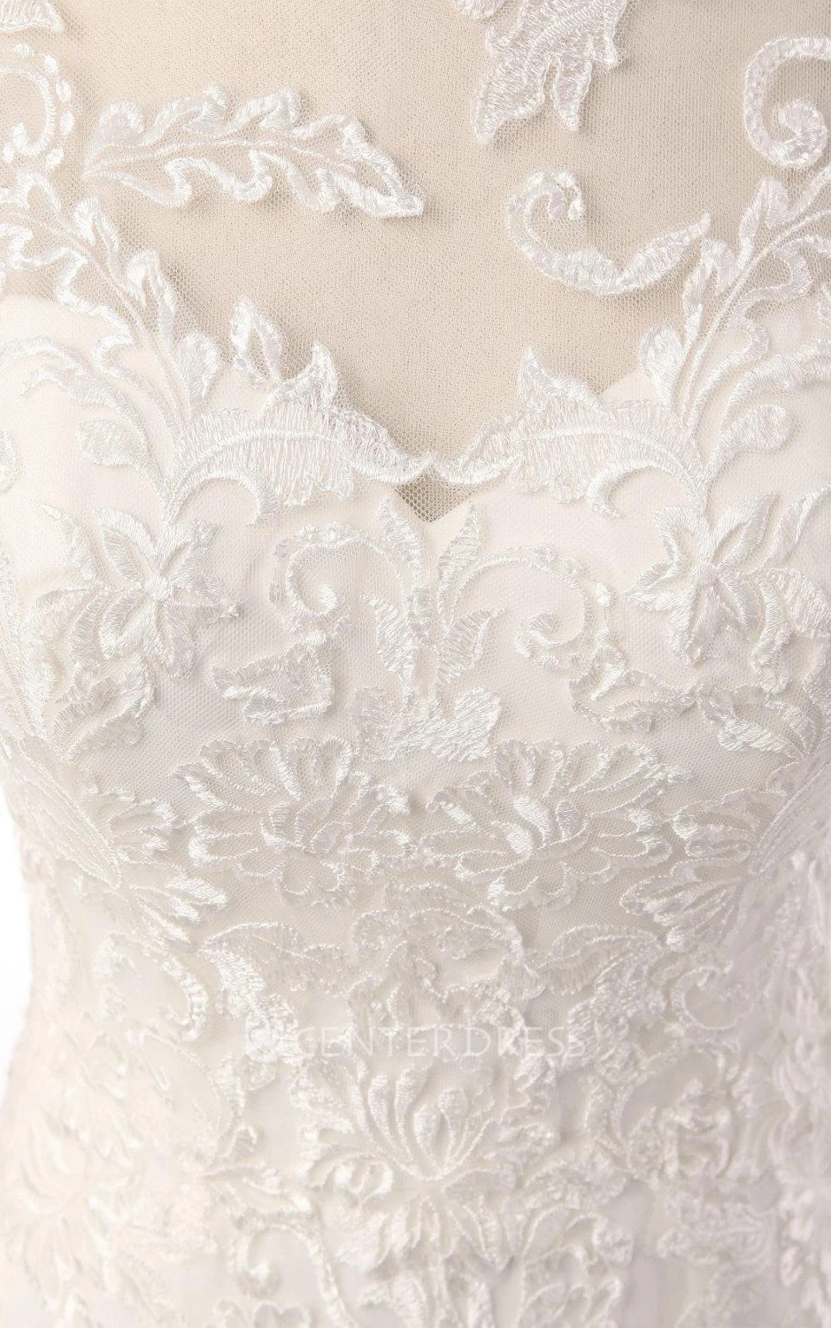 Mermaid Long Sleeve Tulle Lace Weddig Dress With Appliques