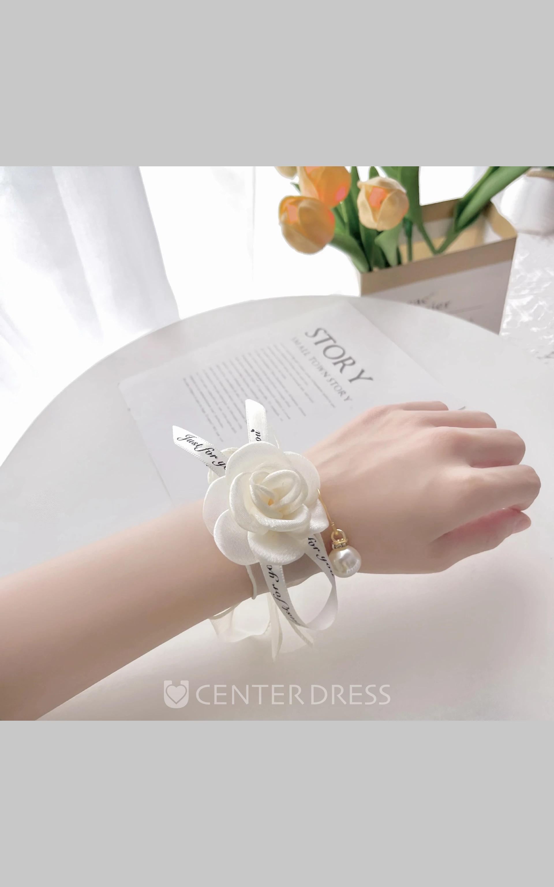 Bridal Wedding Pearl Beautiful Wrist Corsage