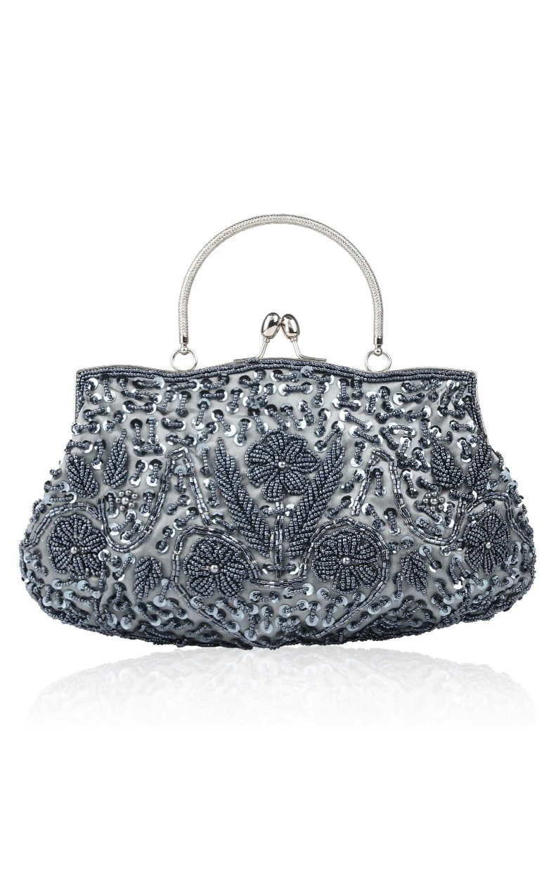 Appliqued Beaded Handbag