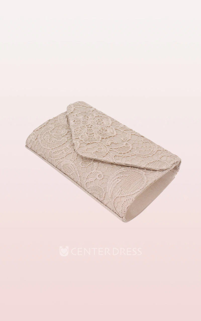 Lace Clutch with Flower