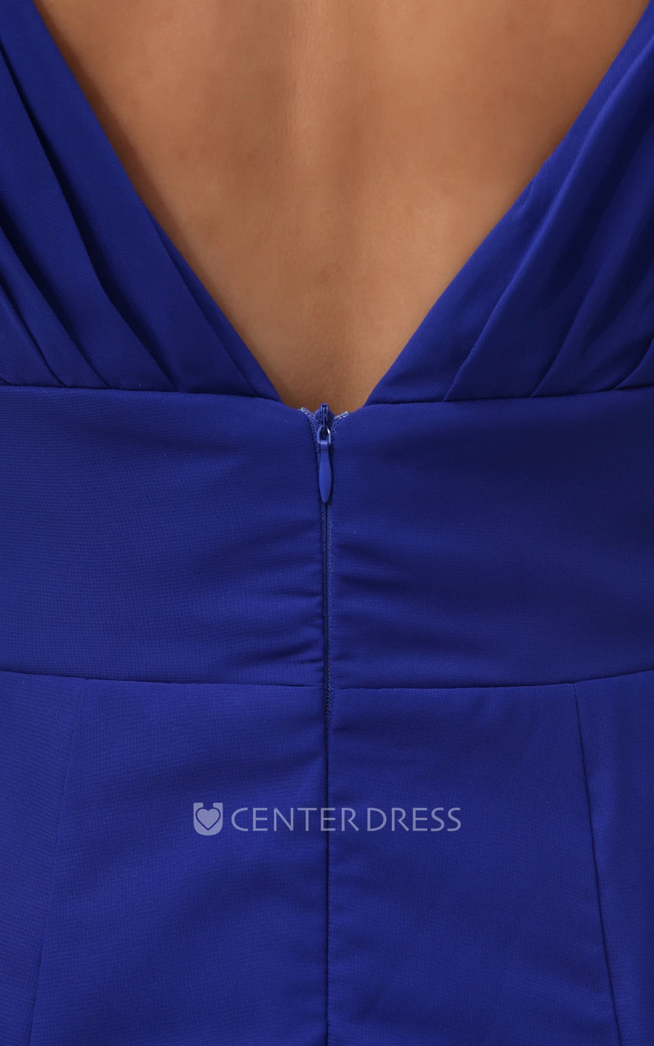 Maxi Ethereal Chiffon Pleated V-Neck Dress With Bell-Sleeve