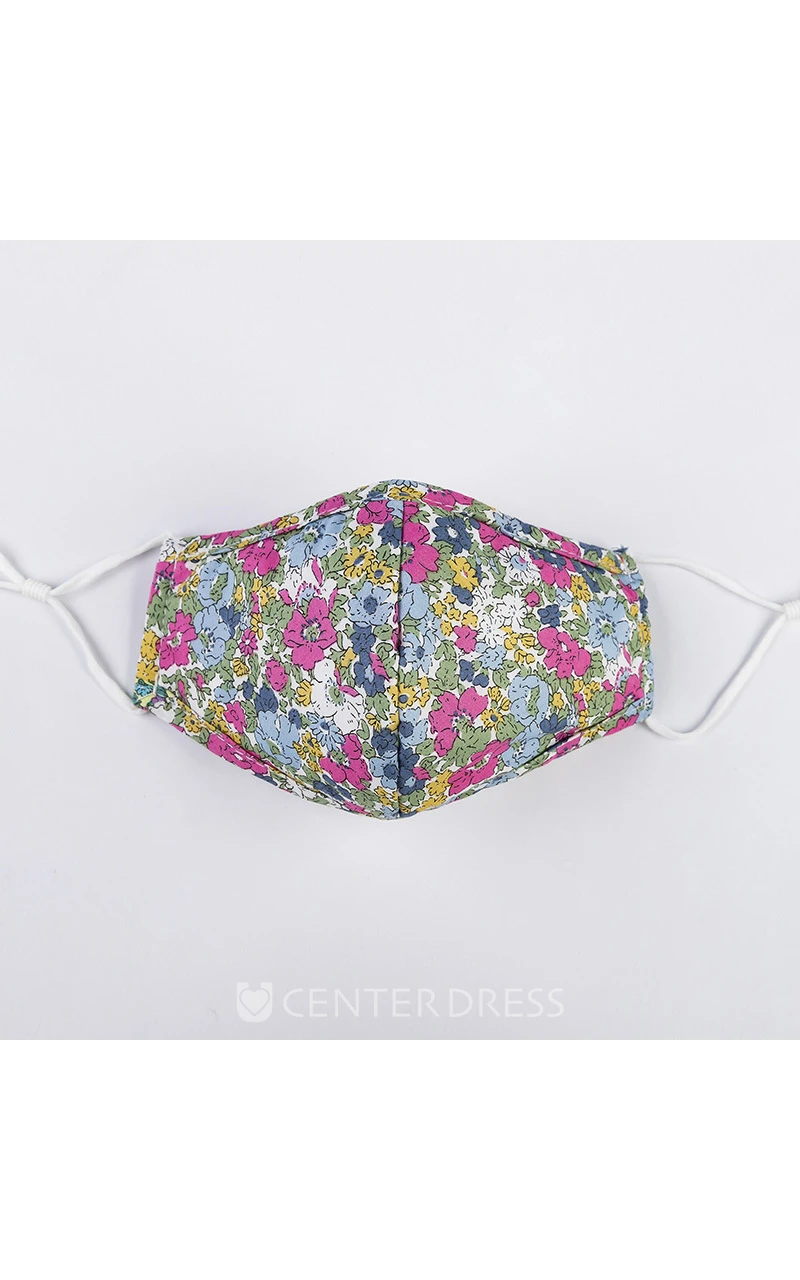 Non-medicial Floral Printed 3 Colors Cotton Reusable Face Mask
