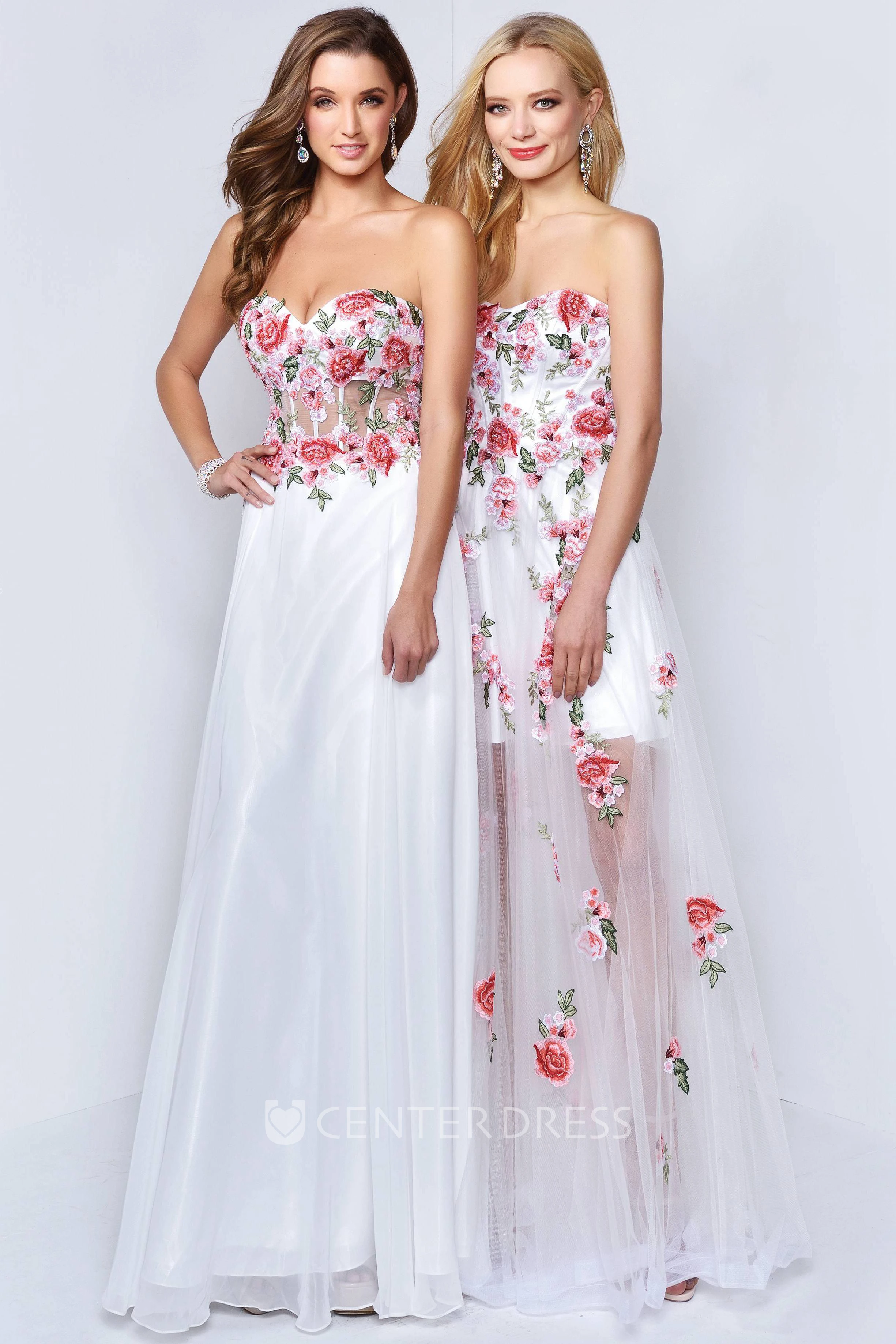 Sheath Long Sweetheart Sleeveless Backless Dress With Appliques And Flower