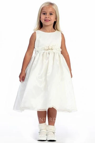 Floral Floral Organza&Satin Flower Girl Dress