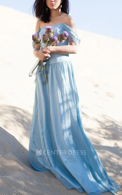 Blue Wedding Alternative Wedding Chiffon Wedding Romantic Wedding Bohemian Wedding Colour Wedding Kimon Dress