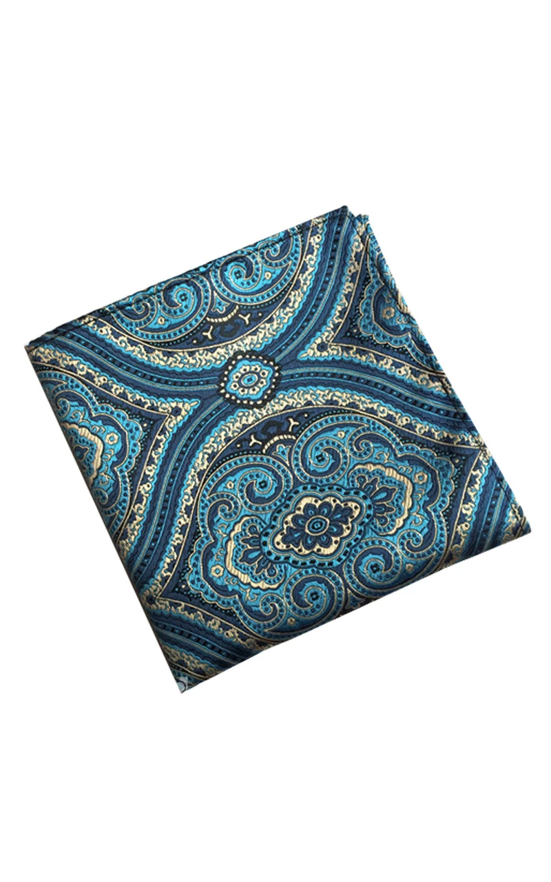 Floral Print and Polka Dot Pocket Square-10 Color Options