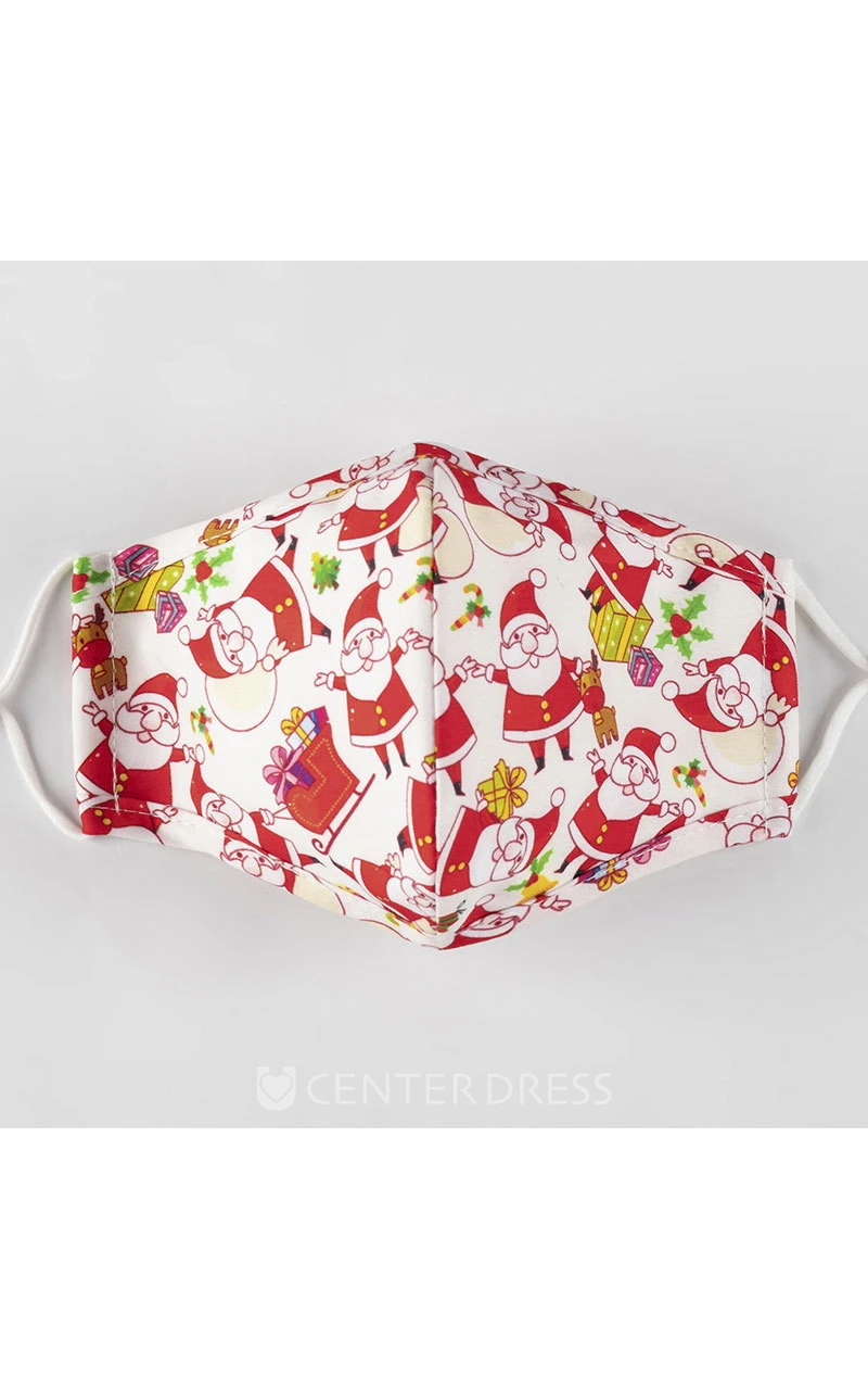 Non-medicial Christmas Cotton Washable Face Mask In 5 Colors