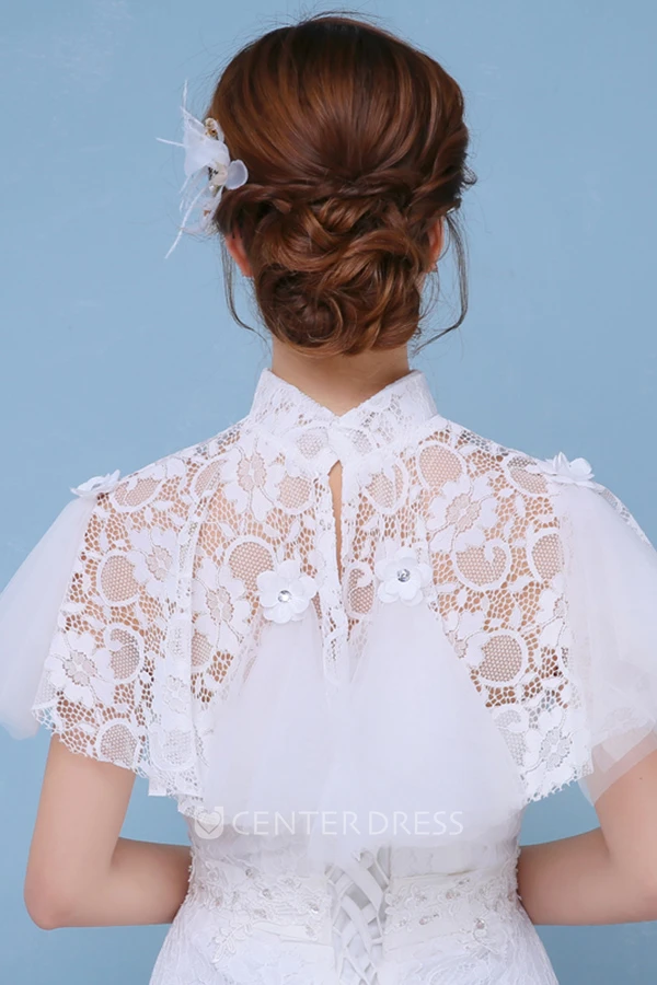 New Luxury Lace Turtleneck Shawl