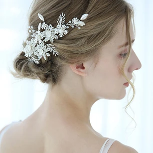 Korean Style Unique Beaded Bridal Hair Clips 