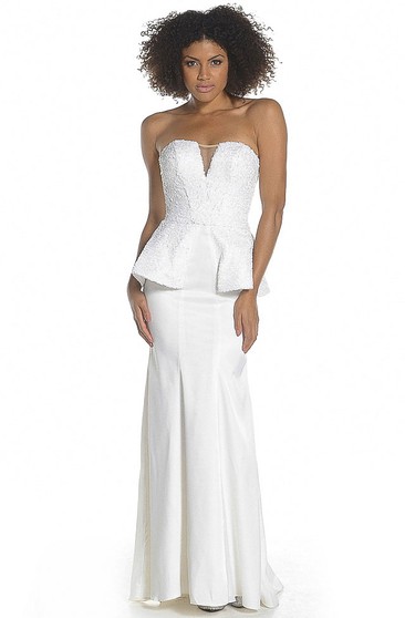 cheap white evening dress