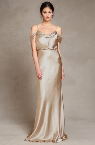 tan silk bridesmaid dresses