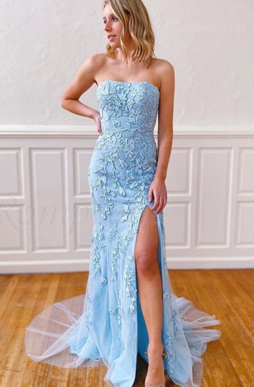 light blue ball dress