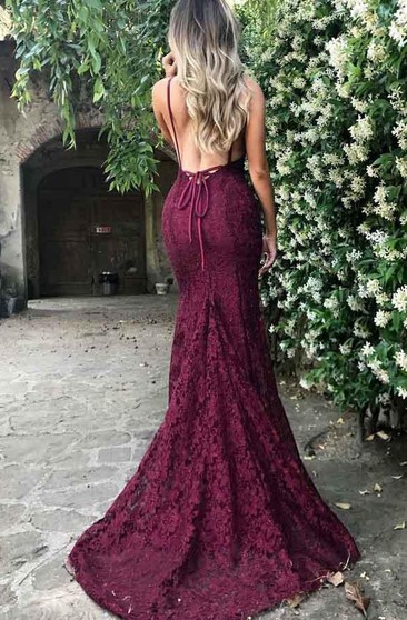 tight lace prom dress