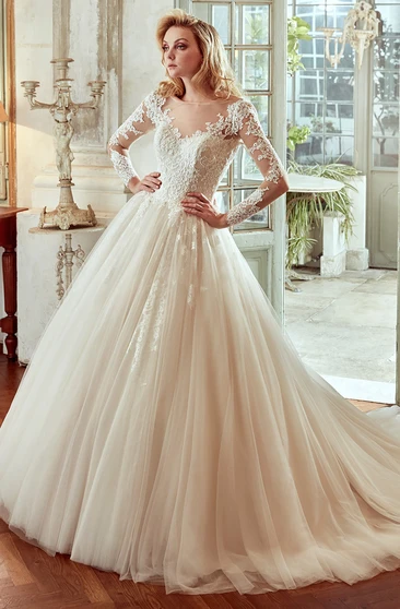 Long Sleeve Ball Gown Wedding Dress Ucenter Dress