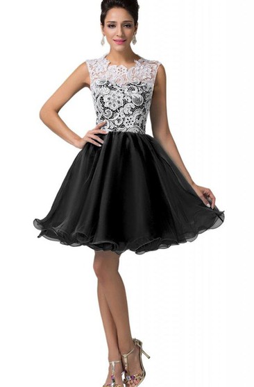 cocktail dress black and white