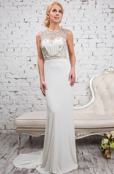 cheap white evening dress