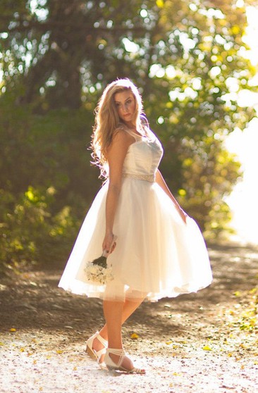 affordable tea length wedding dresses