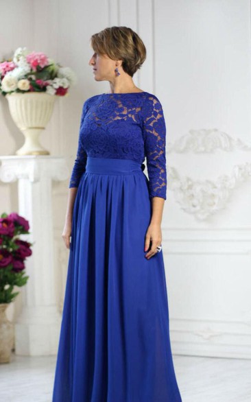 Royal blue gown top for principal sponsor