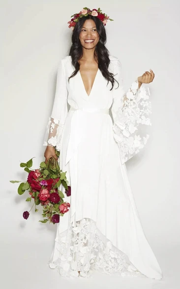 Mature wedding clearance dresses with sleeves