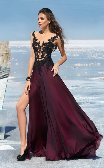 Black and hotsell red prom dress