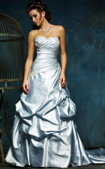 Silver blue wedding outlet dress