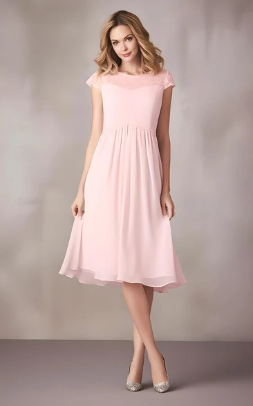 Pink Chiffon Mother of the Bride Dresses