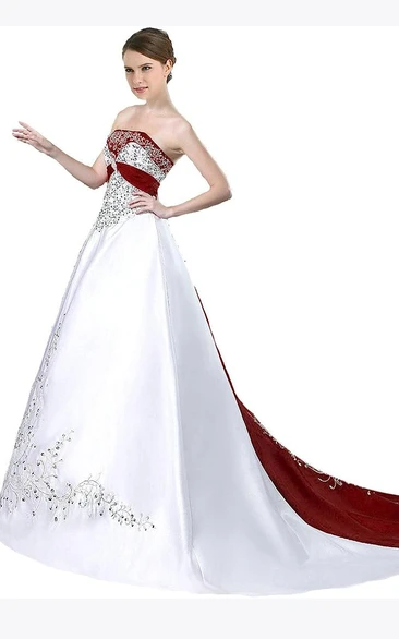 2023 Country Garden A-Line Ball Gown Satin Wedding Dress Unique