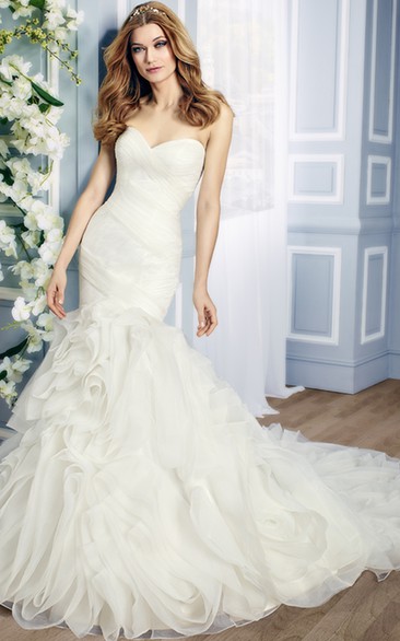 Mermaid Wedding Dress with Ruffle Bottom