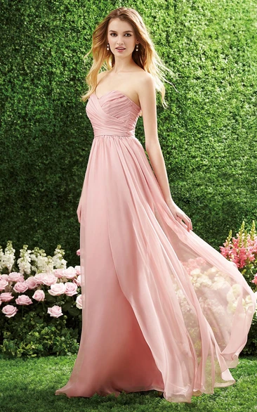 Sweetheart A-Line Bridesmaid Dress With Crisscross Ruching